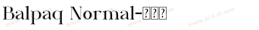 Balpaq Normal字体转换